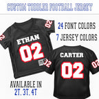 Custom Toddler Football Jersey, Sports Party, Personalized Sports Shirt