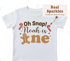 Oh Snap Gingerbread 1st Birthday Shirt