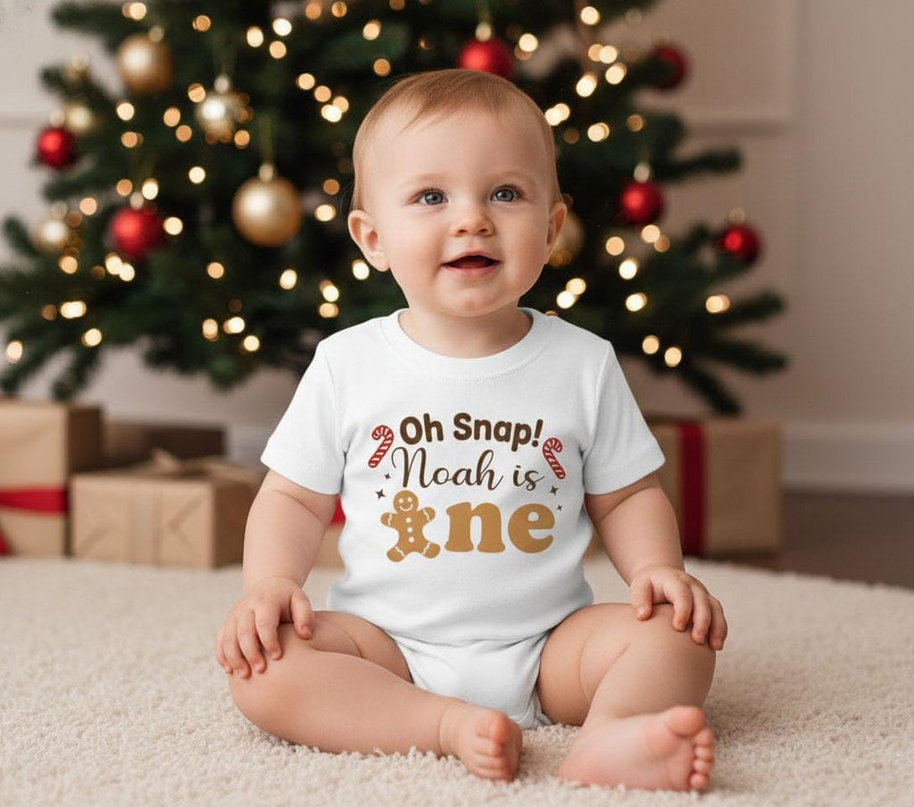 Oh Snap Gingerbread 1st Birthday Shirt
