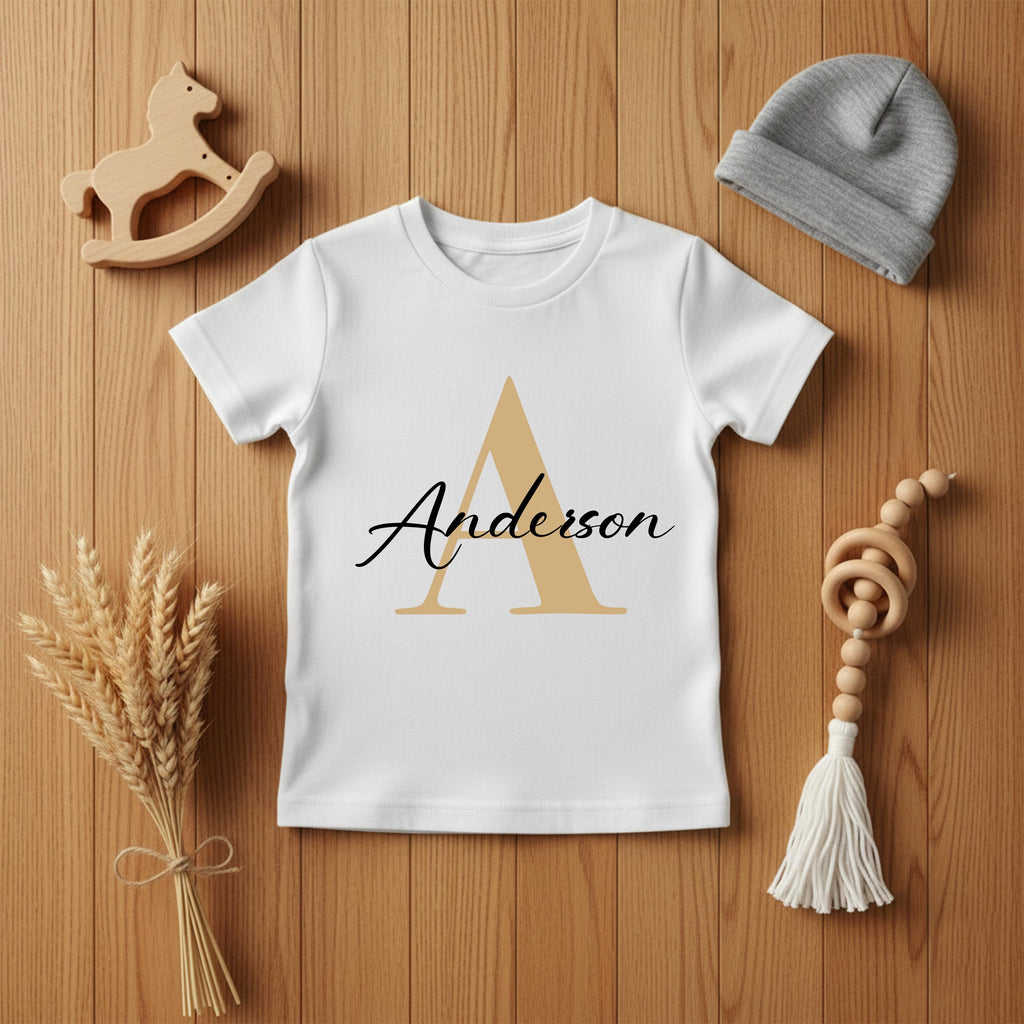 Custom Initial Name Shirt Baby Toddler Youth Shirt