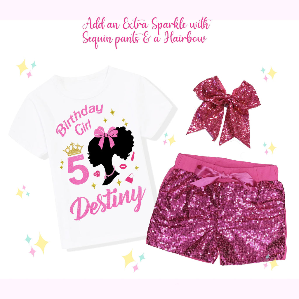 Afro Silhouette Doll Birthday Outfit Set