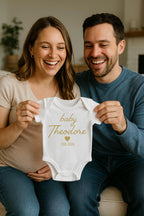 Personalized Baby Name Onesie, Baby Shower, Pregnancy Announcement Gift