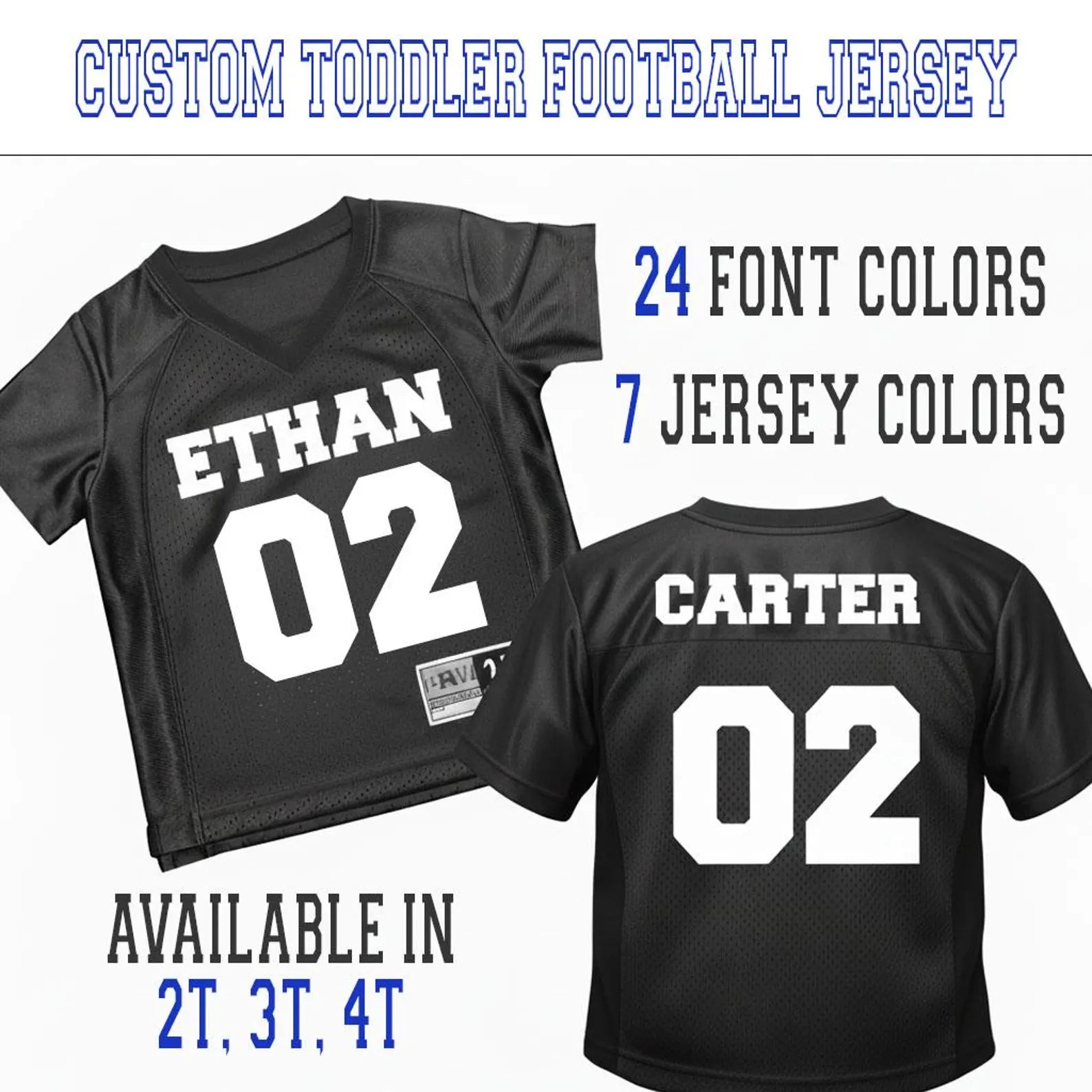 Custom Toddler Football Jersey, Personalized Sports Jersey